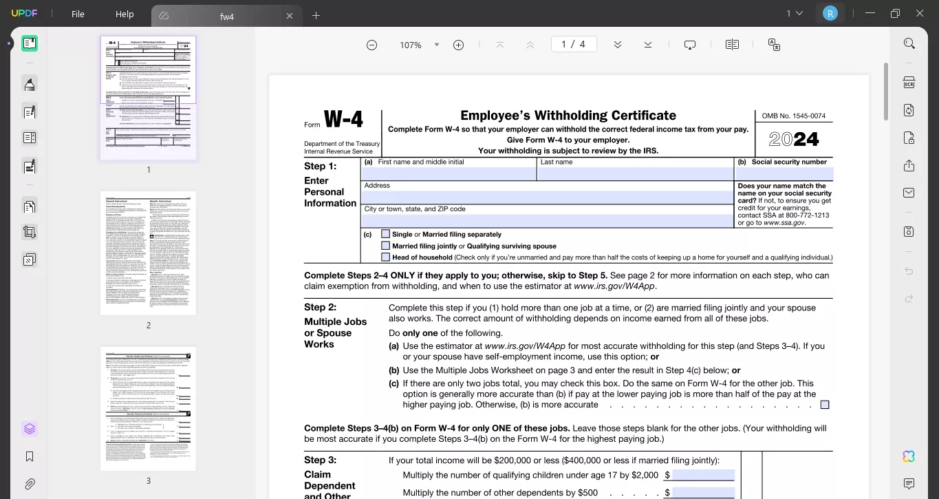 how to fill out the w4 form if married and both work? | updf