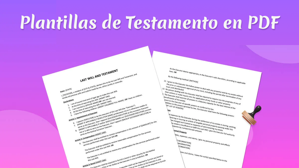 Ejemplo De Testamento De Herencia Pdf