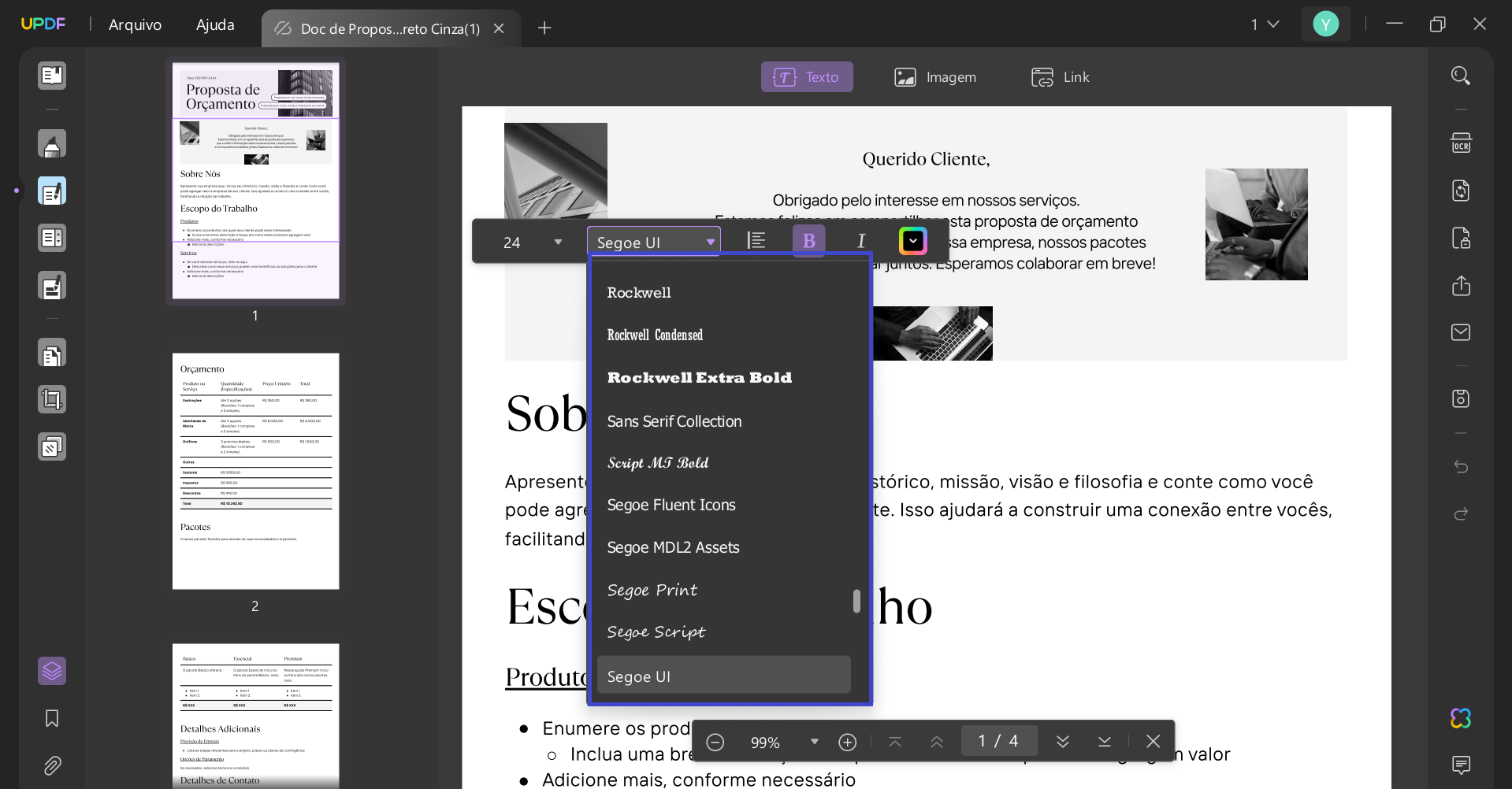 Editar um PDF com a Mesma Fonte 