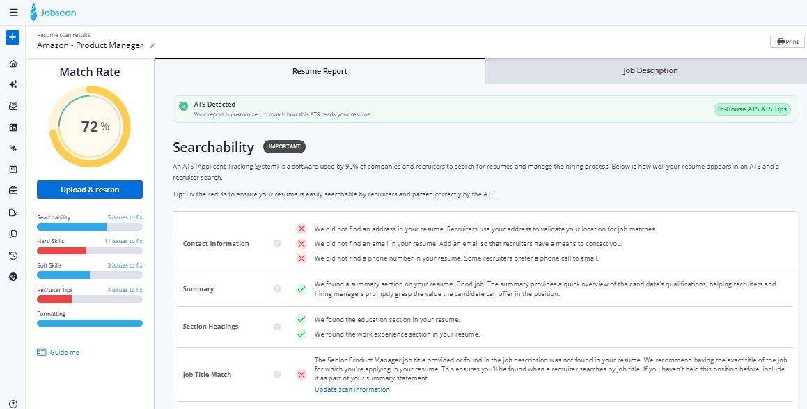 jobscan resume checker