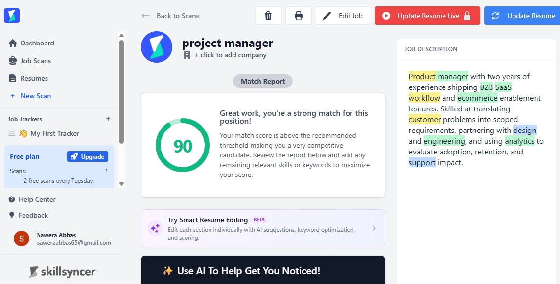 skillsyncer resume checker