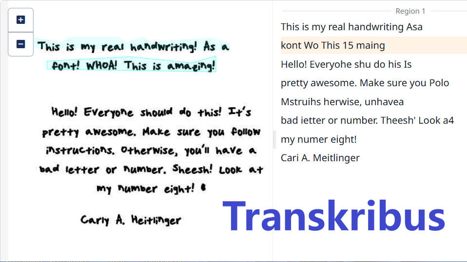 comparison transkribus