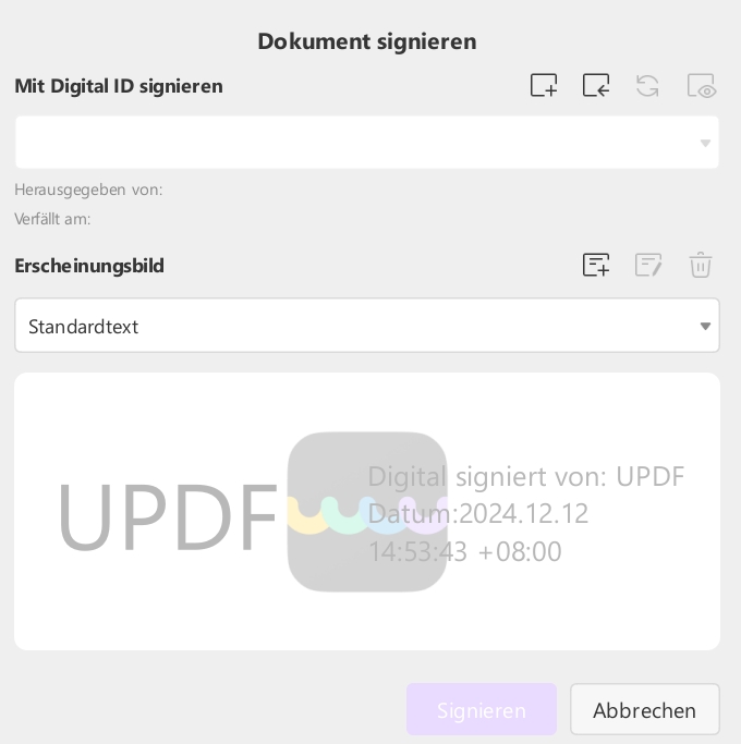 dokument signieren