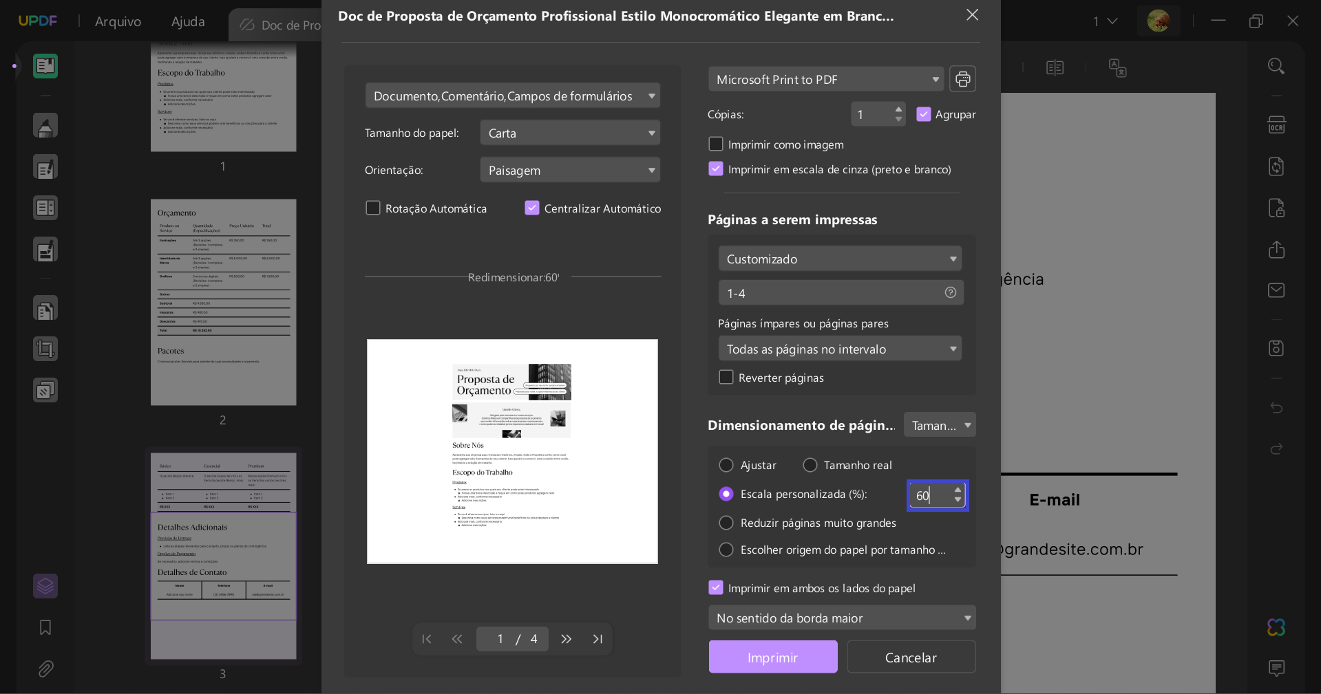 Como Imprimir um PDF Ampliado