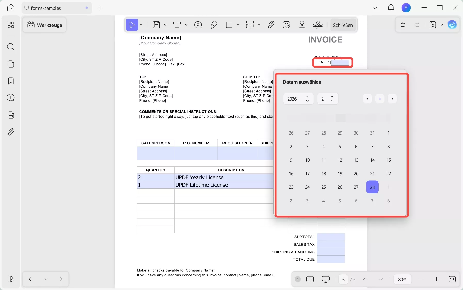 PDF-Formular ausfüllen