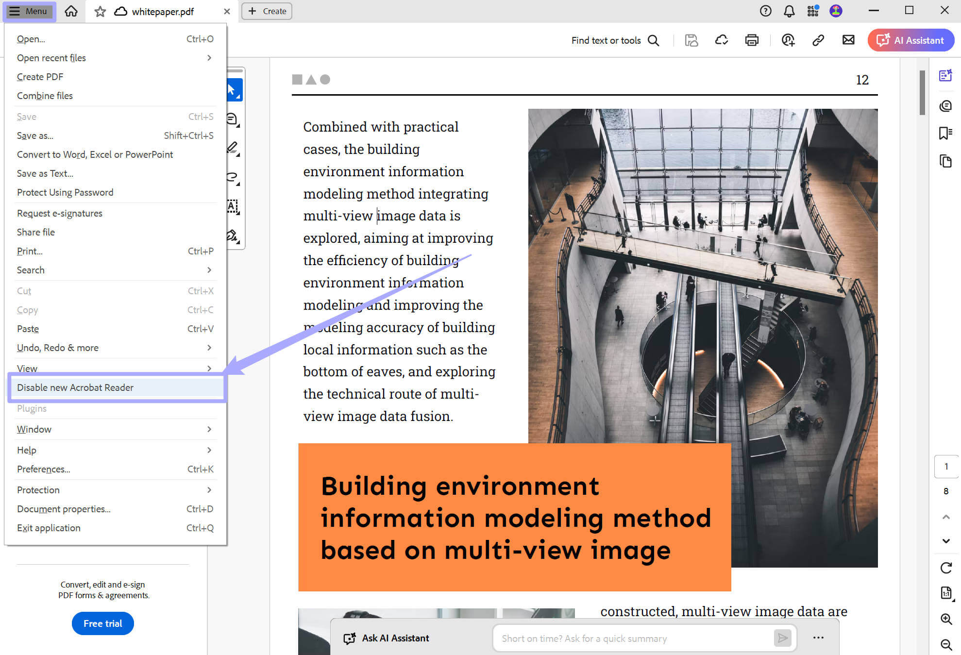 Diable new acrobat on windows