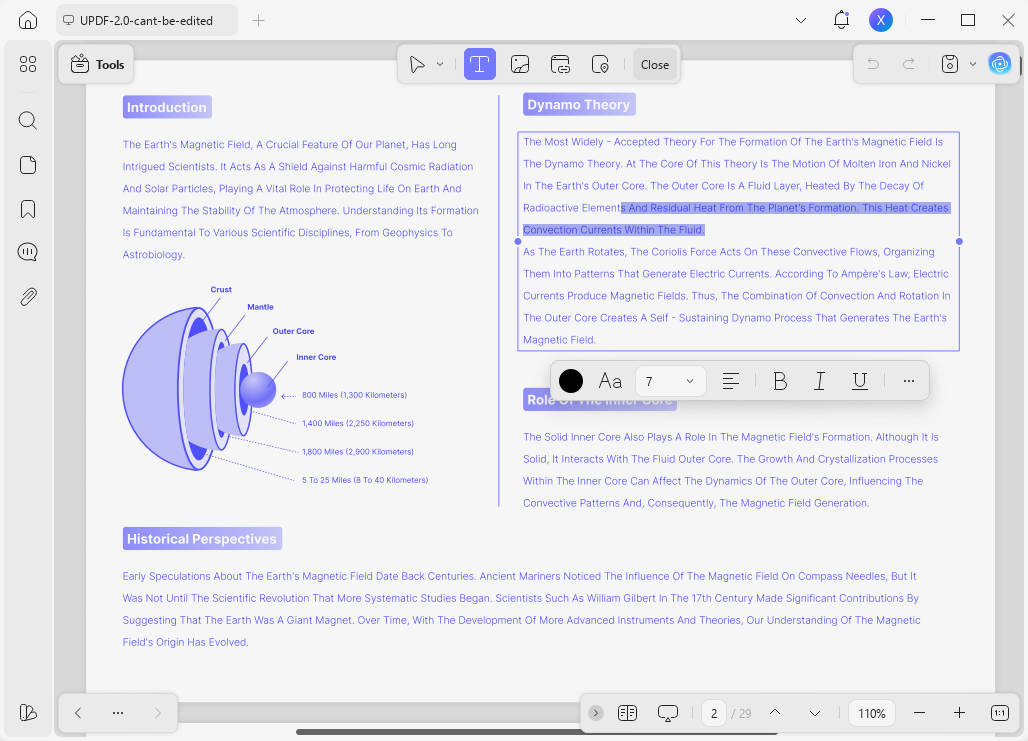 edit PDF text using UPDF