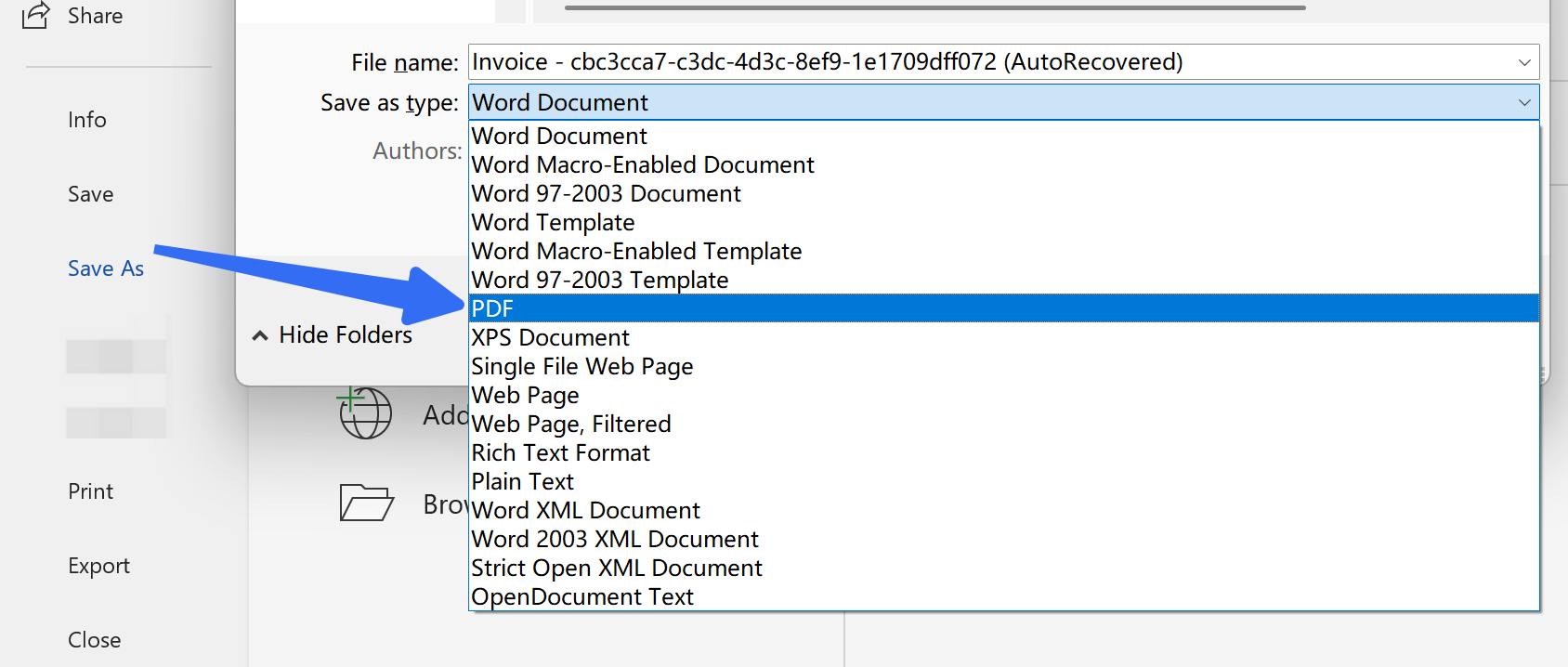 translate pdf in word