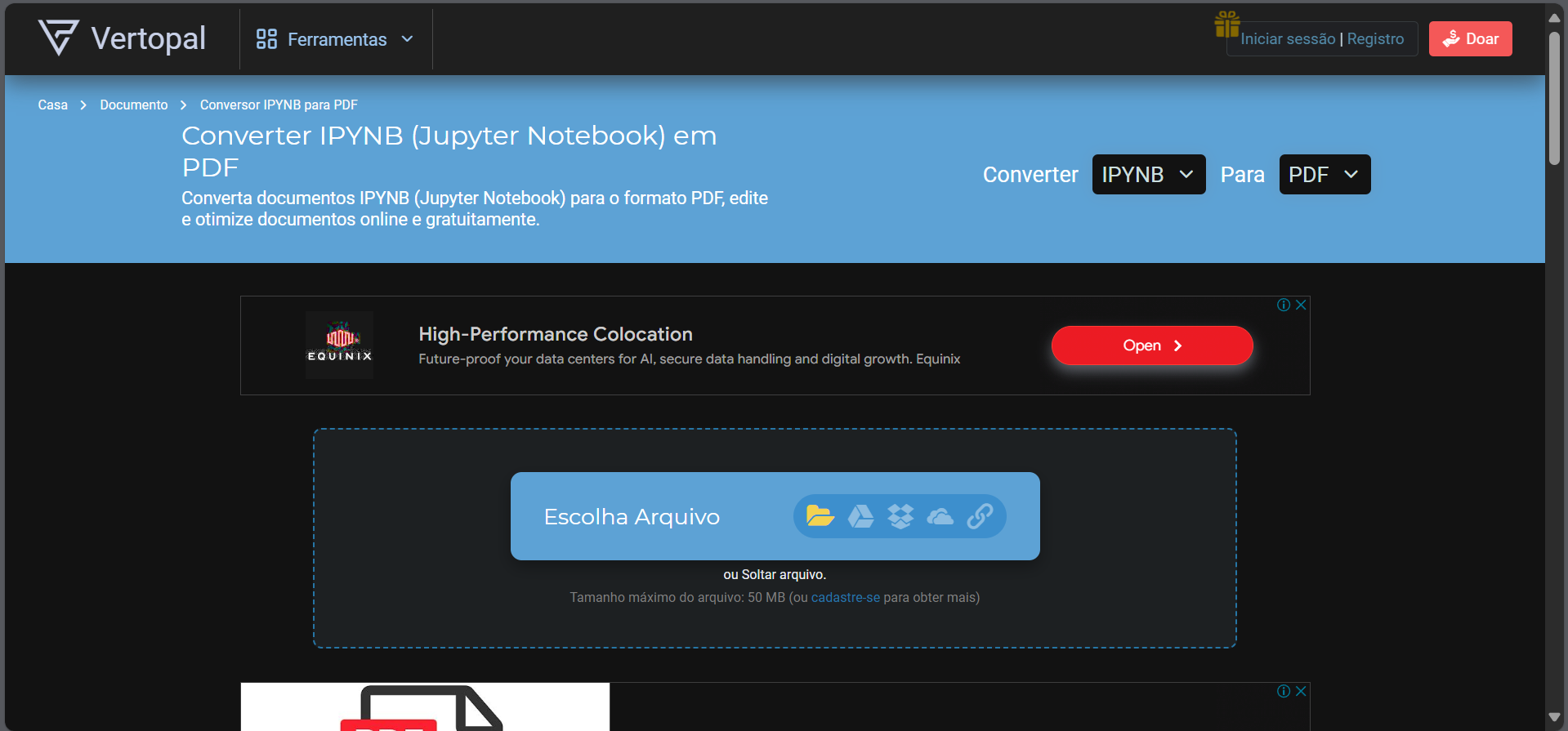 Converter Arquivos IPYNB para PDF 