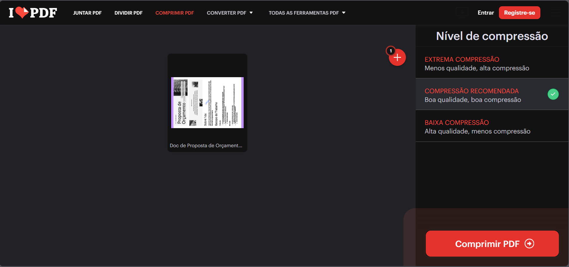 Comprimir PDF no Windows