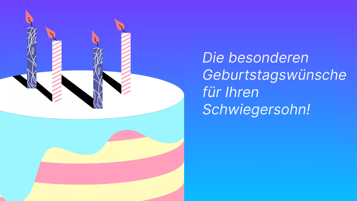 Geburtstagskarte Für Schwiegersohn - Pizazz Bleu Reihe | 179x128 Mm Mit Umschlag