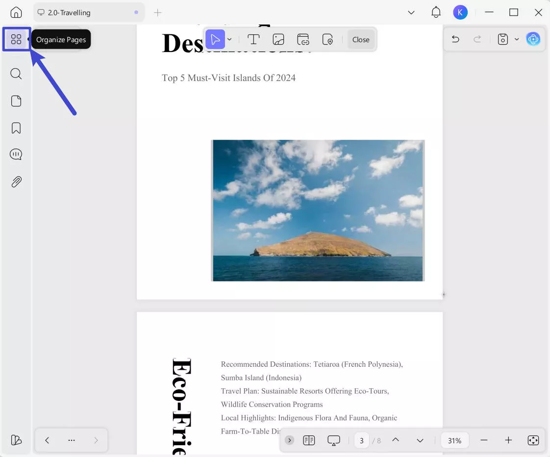 delete pages 1