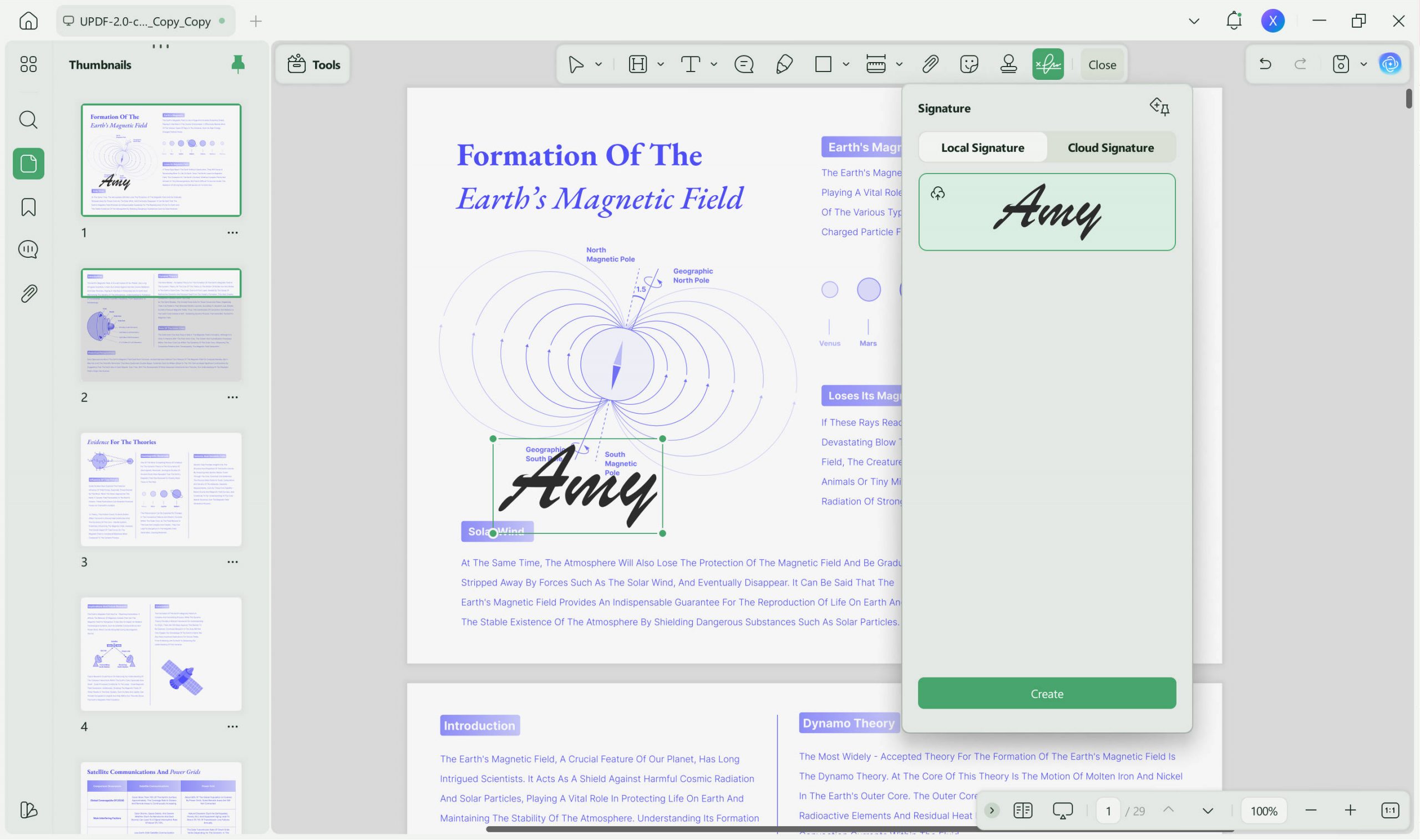 click signatures and position after drawing