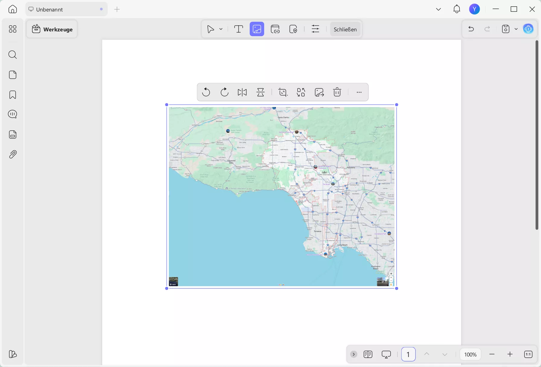 Google-Kartenbild zu PDF-Datei in Windows hinzufügen