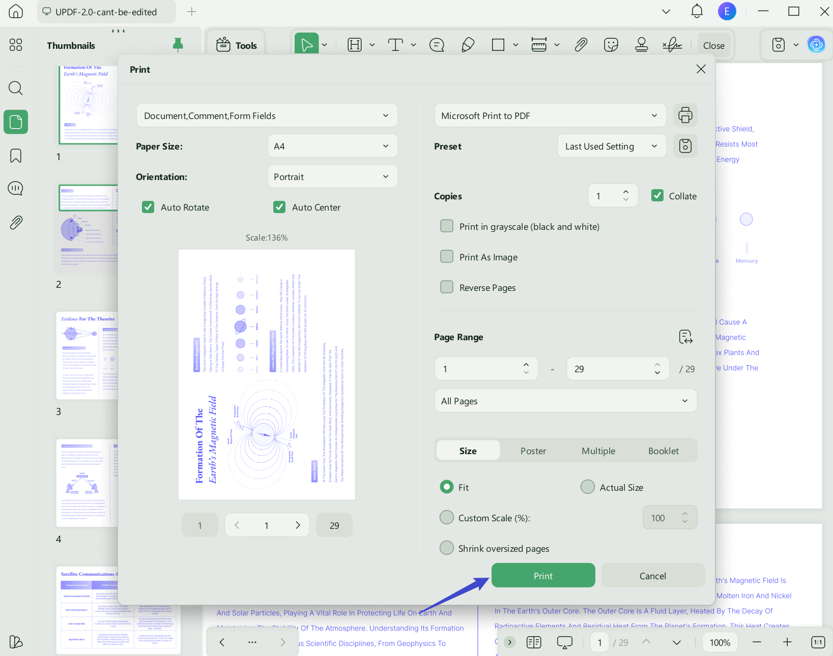 define settings to printing duplex