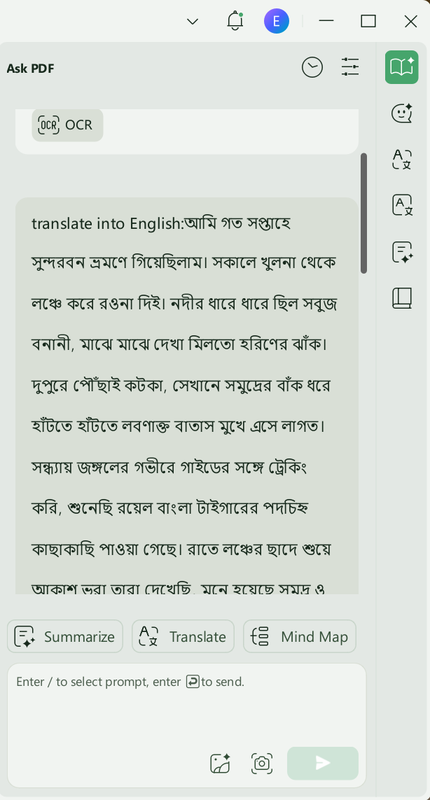 translation result