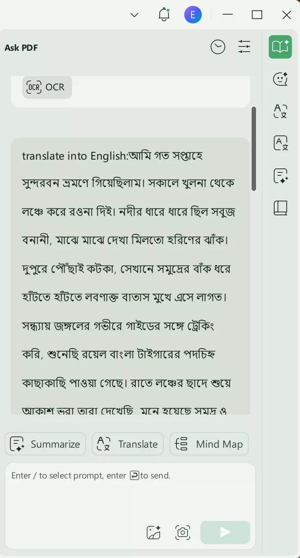 translation result
