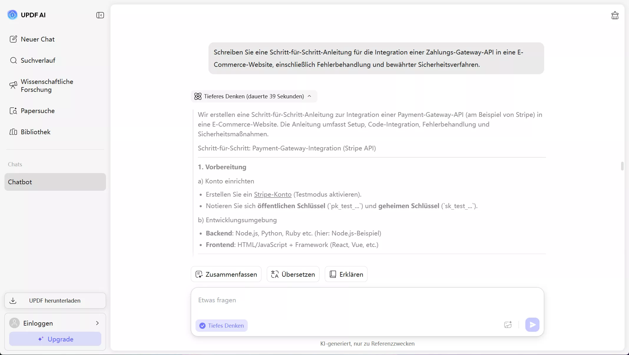 Deepthink-Eingabeaufforderungen für Softwareentwicklung