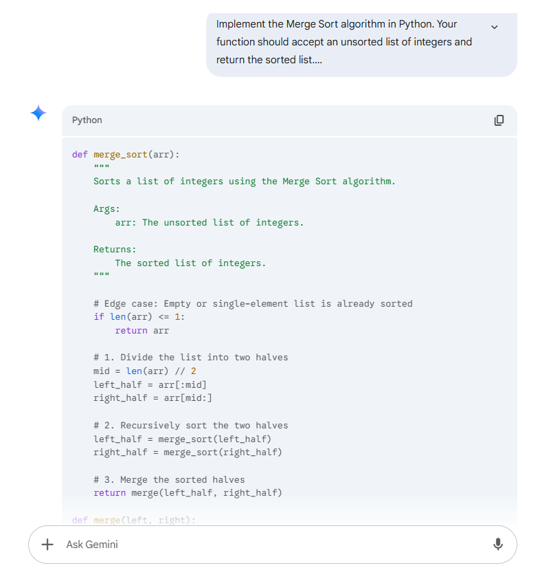 Gemini's Coding Proficiency