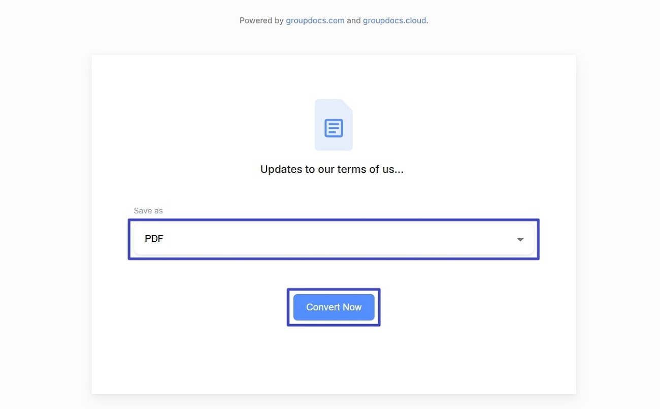 convert to pdf in groupdocs
