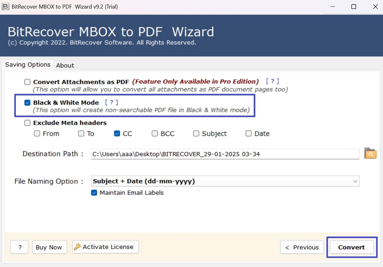manage and convert to pdf bitrecover
