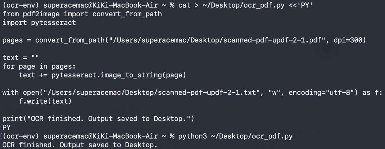 create and run py file on terminal
