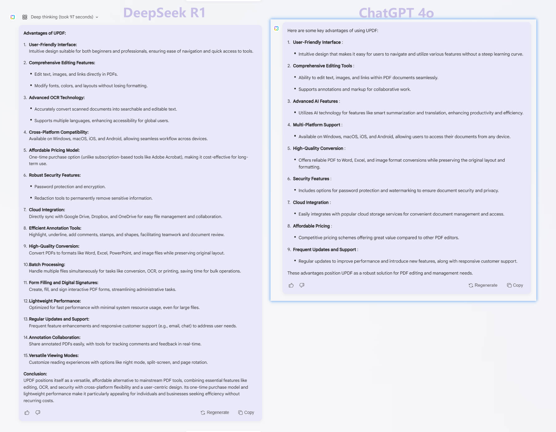 deepseek vs chatgpt4o questions