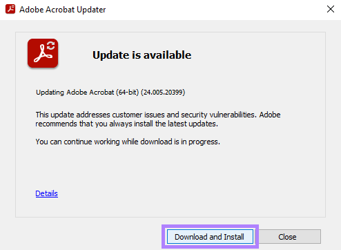 adobe acrobat güncellemesini indirin ve yükleyin