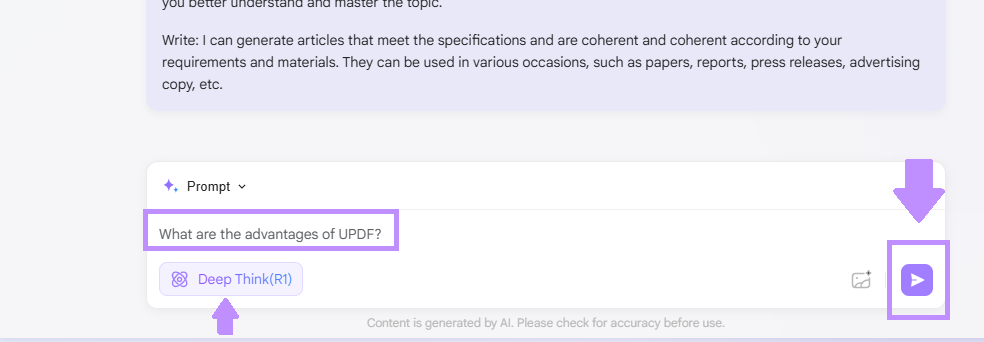 enter the prompt