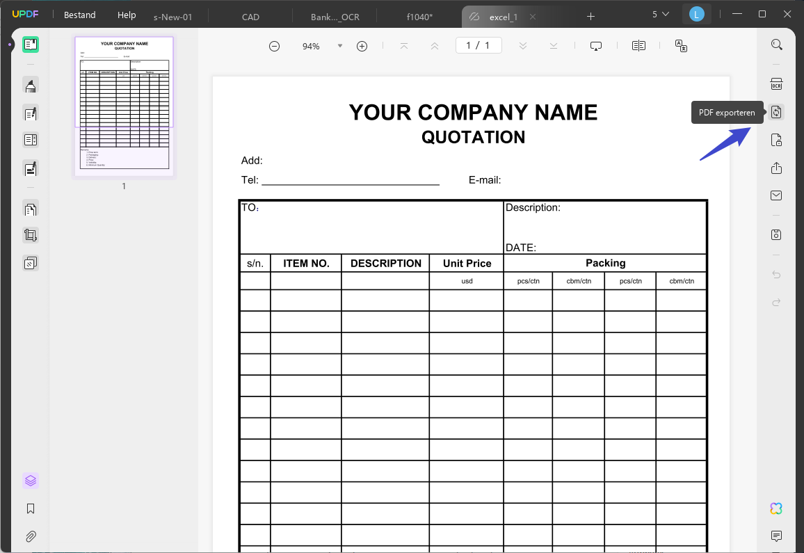 pdf naar excel ai pdf exporteren