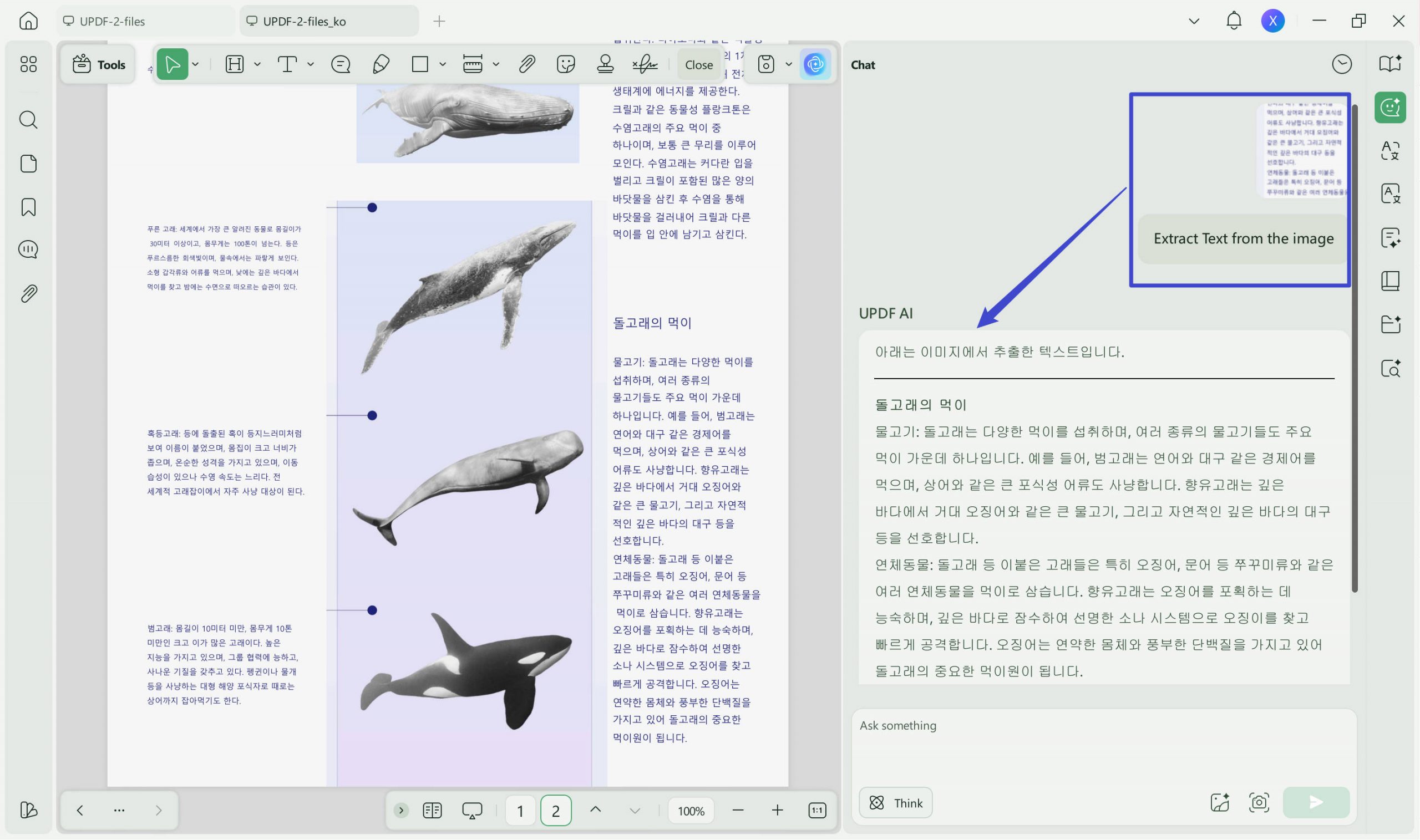 extract text from scanned korean pdf updf
