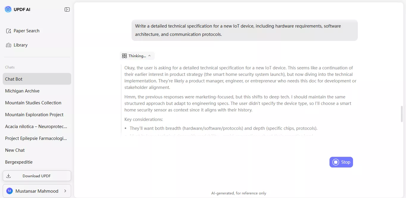 get ai response for engineering query