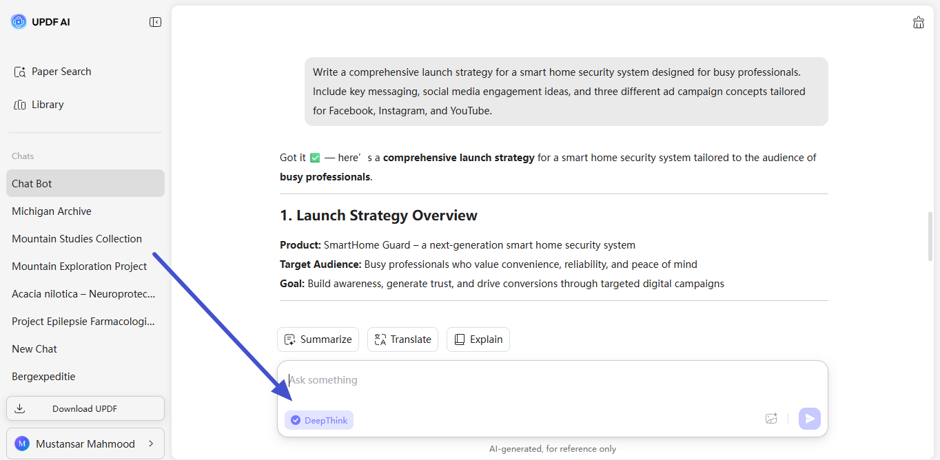 get ai response from deepseek r1 model