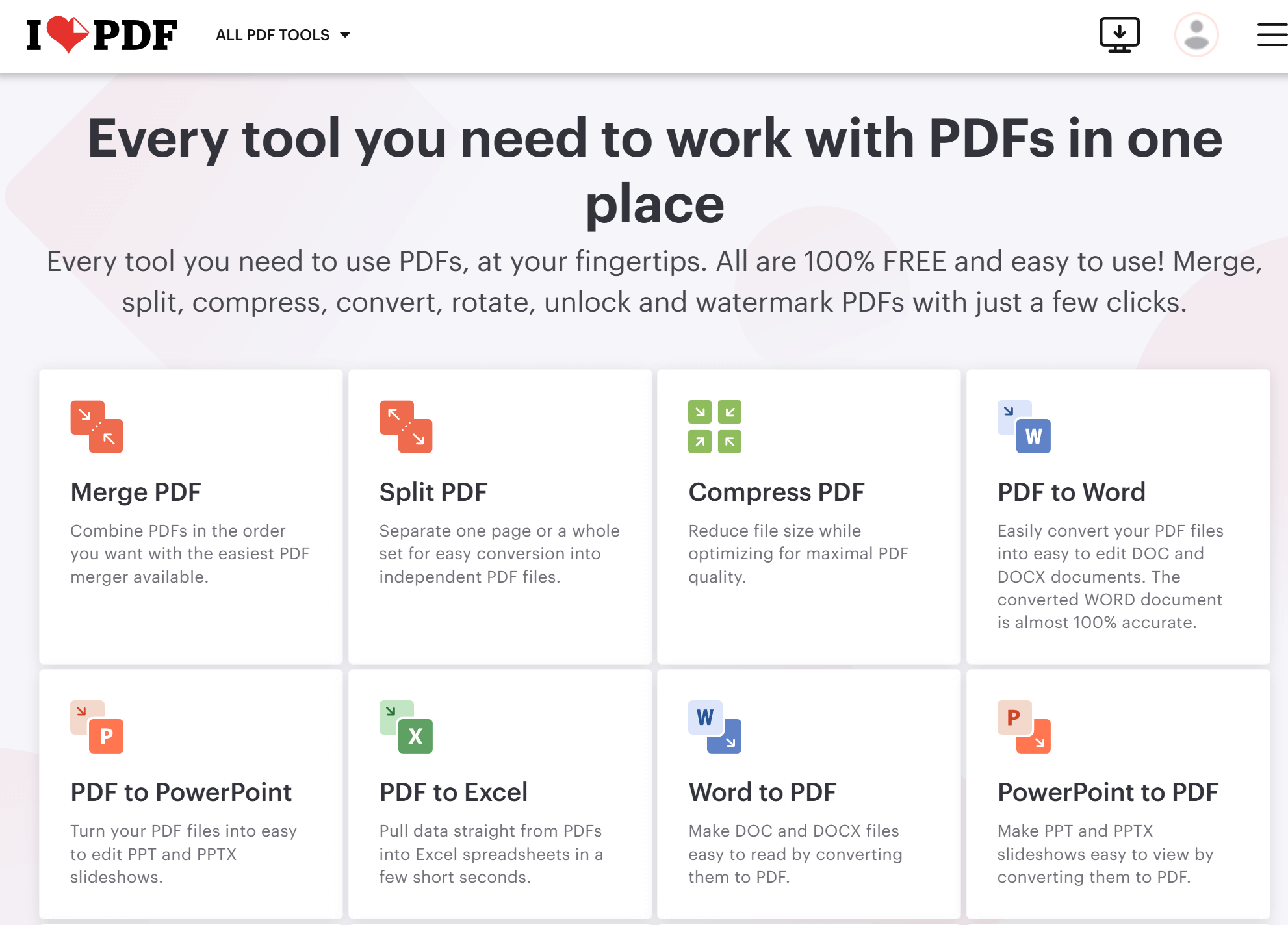 ilovepdf online pdf editor Merkmale