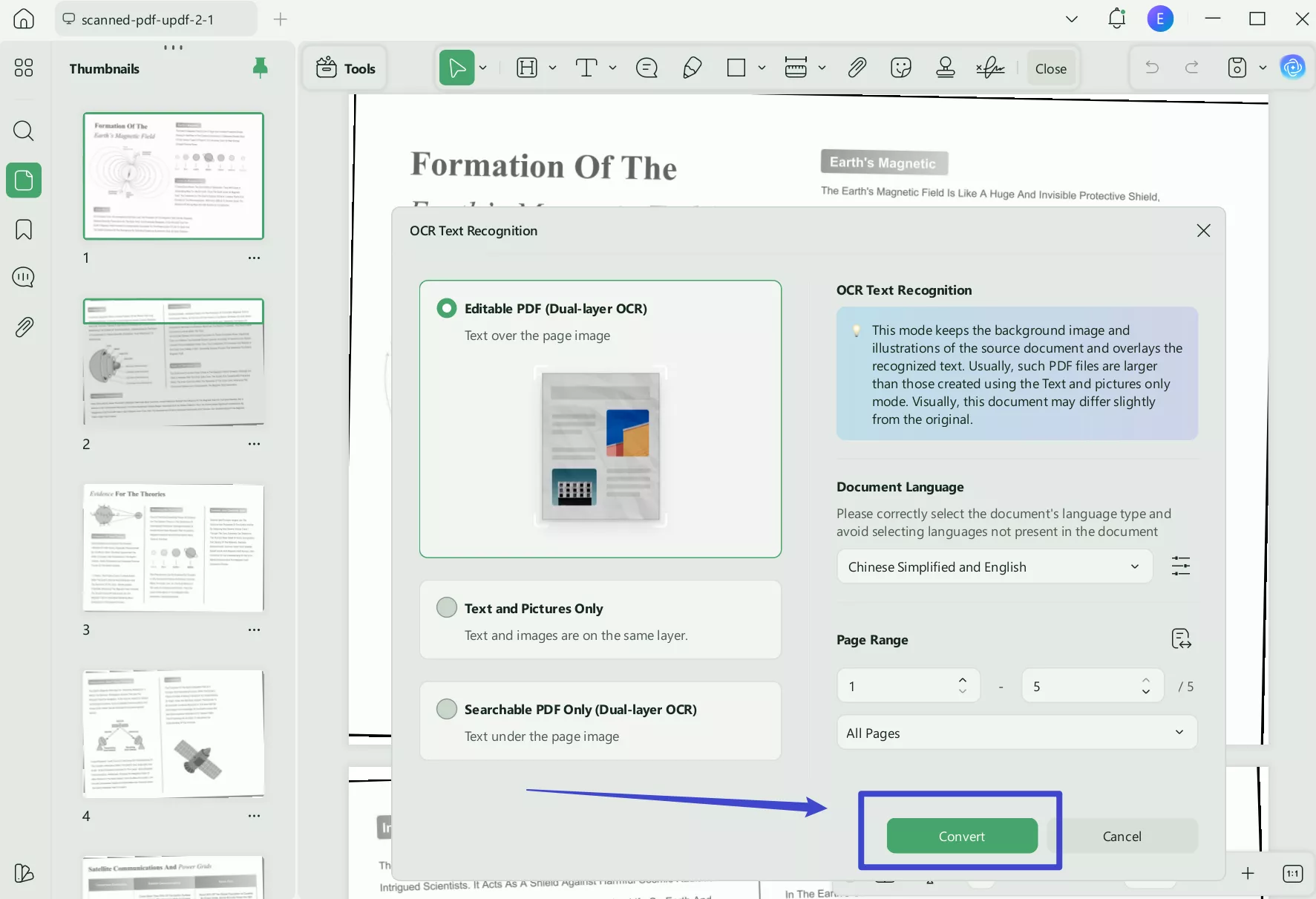 set ocr capabilities