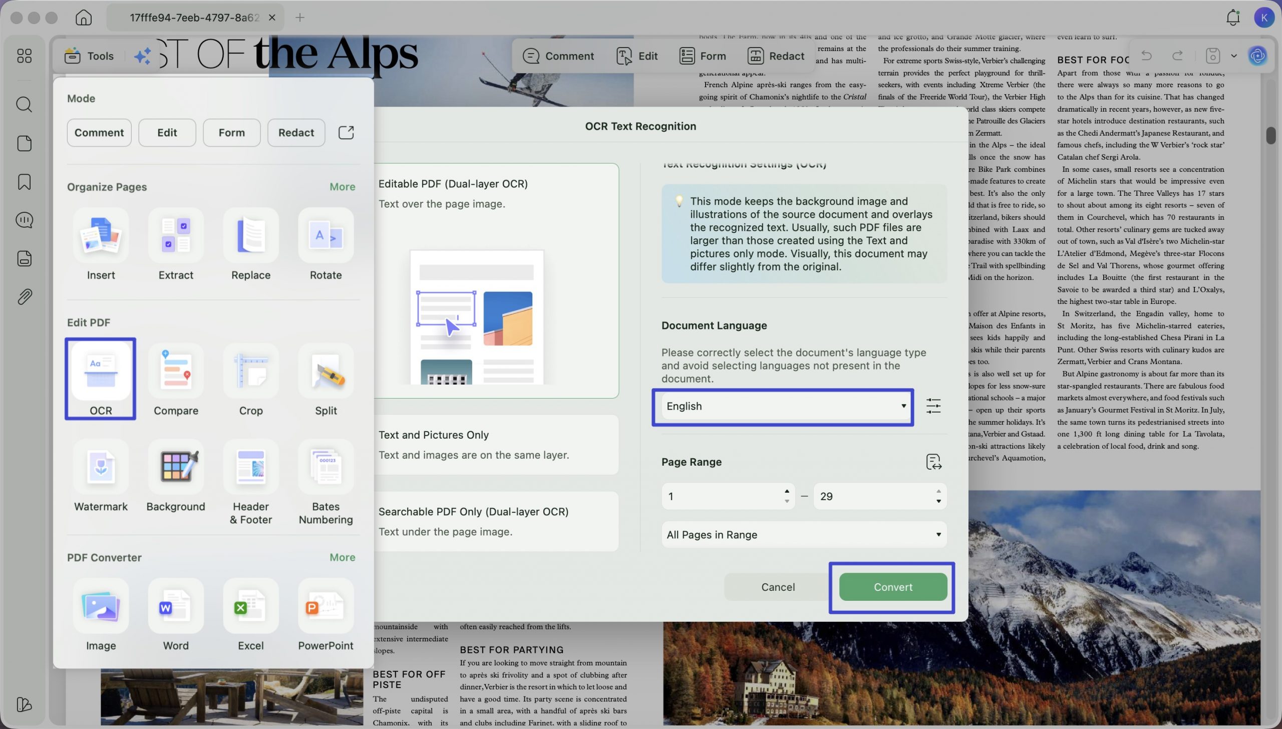 ocr the screenshots