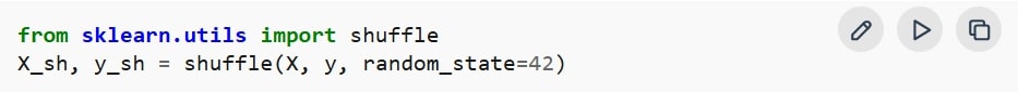 shuffle dataset to avoid bias