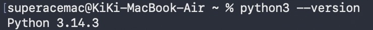 python3 --version mac
