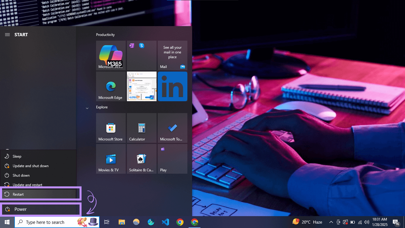 restart computer