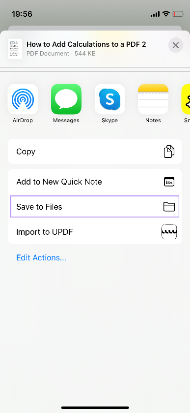 save to files iphone