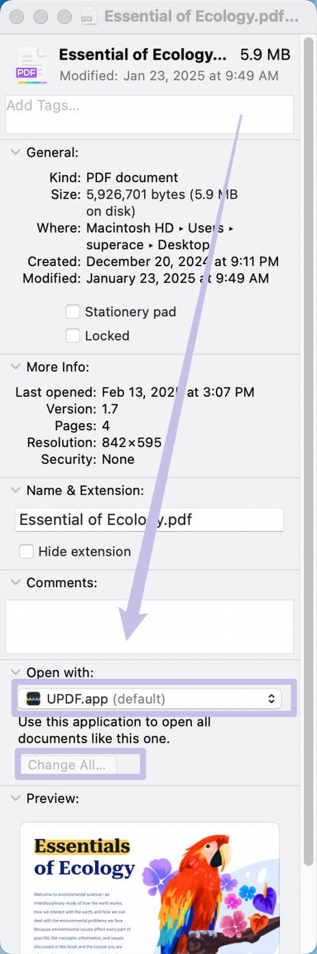 set updf as default pdf viewer mac