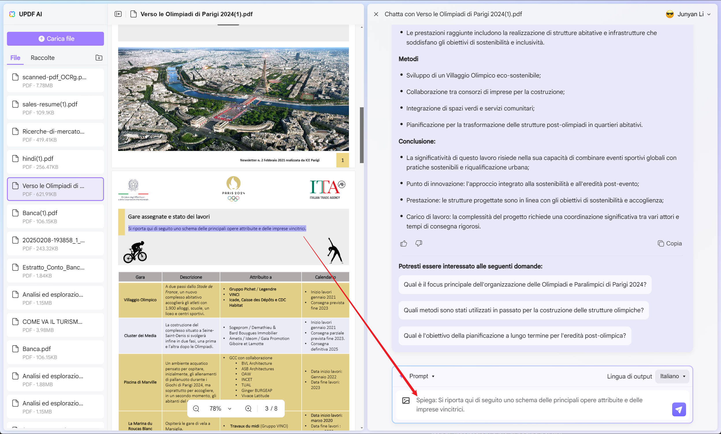 Spiega i PDF nel browser web con UPDF AI online