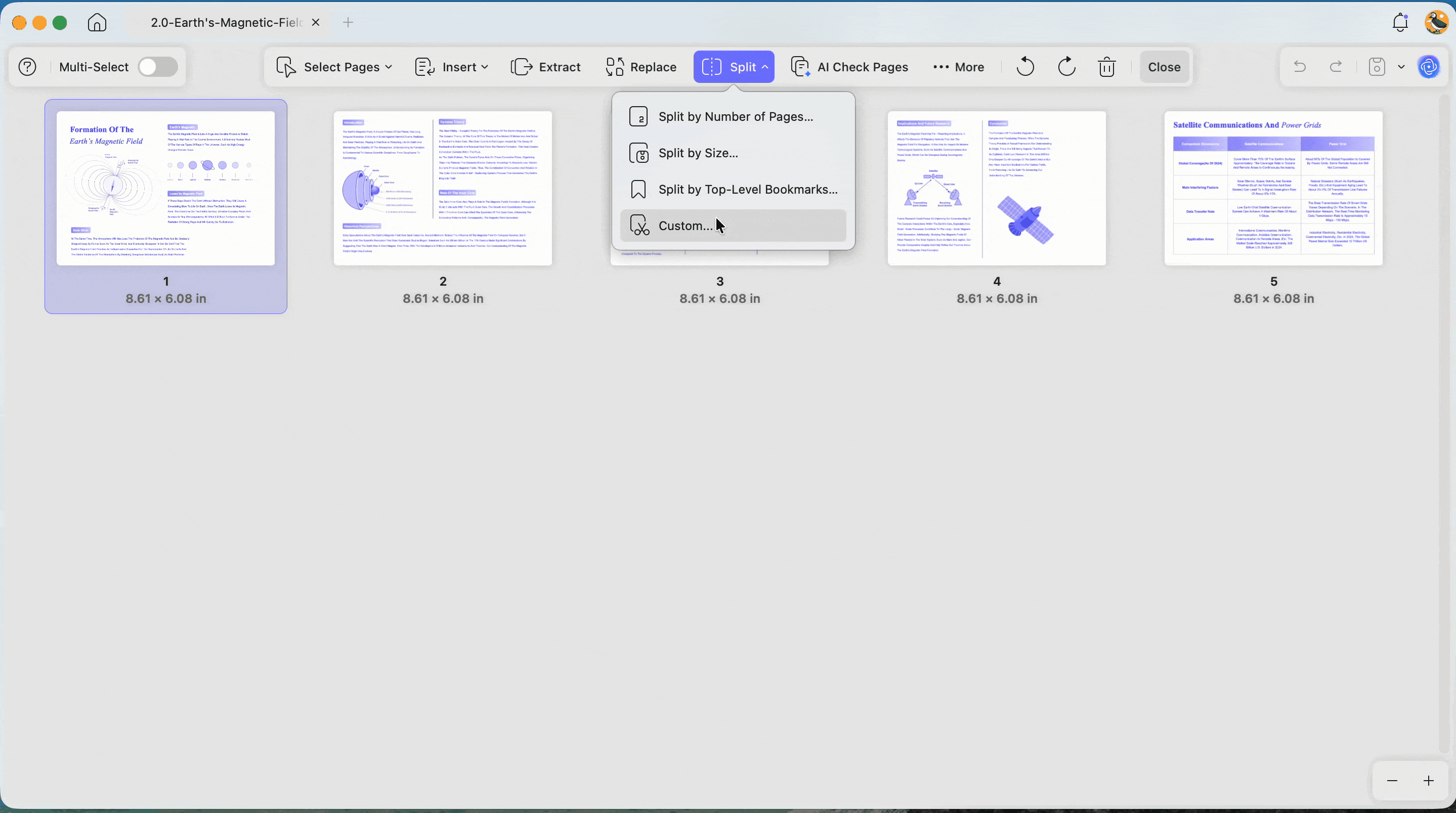 split random pdf pages updf mac