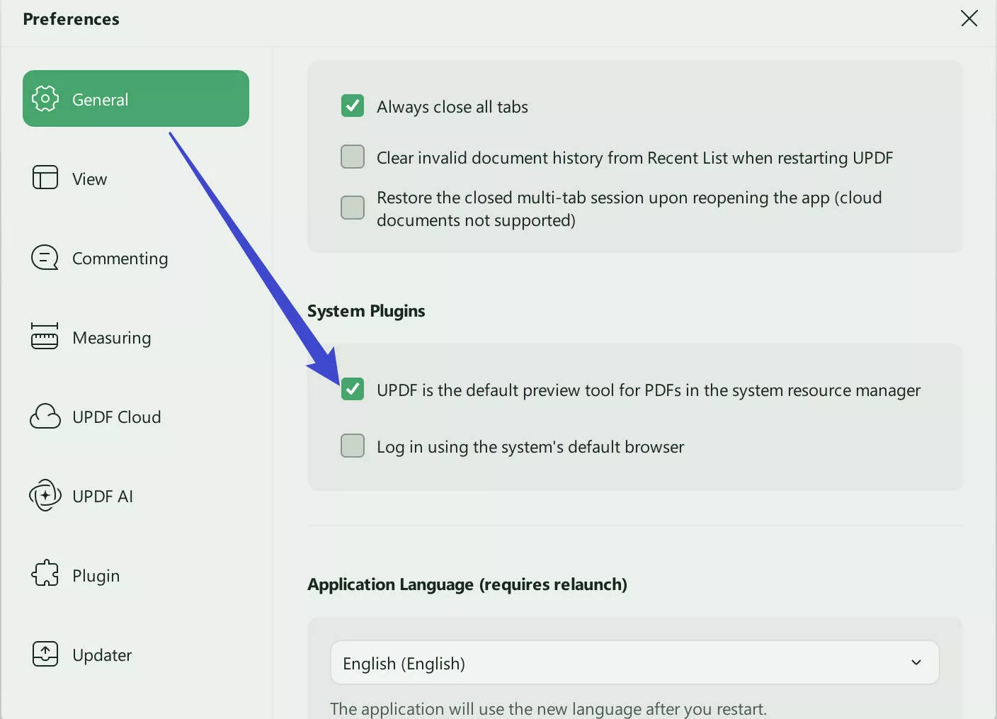 check updf plugin