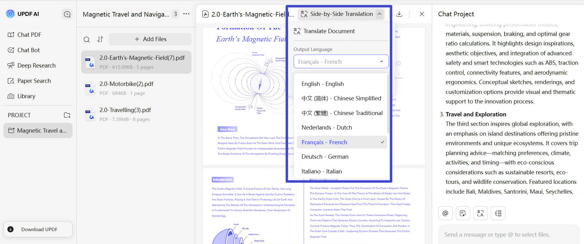 translate multiple documents