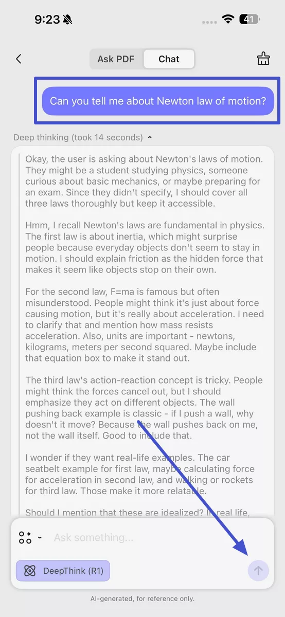 type prompt and get answer