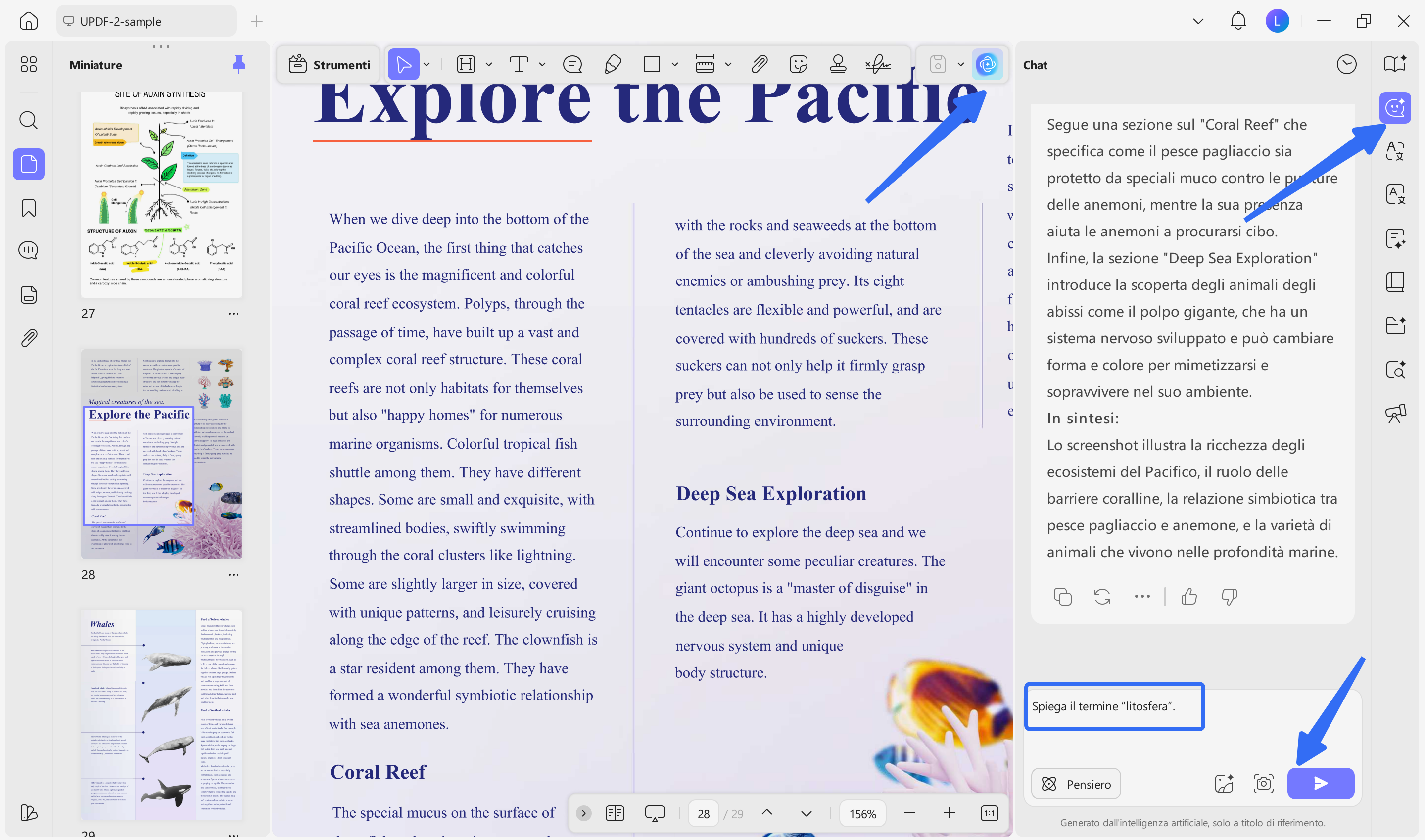 access chat mode and write prompt