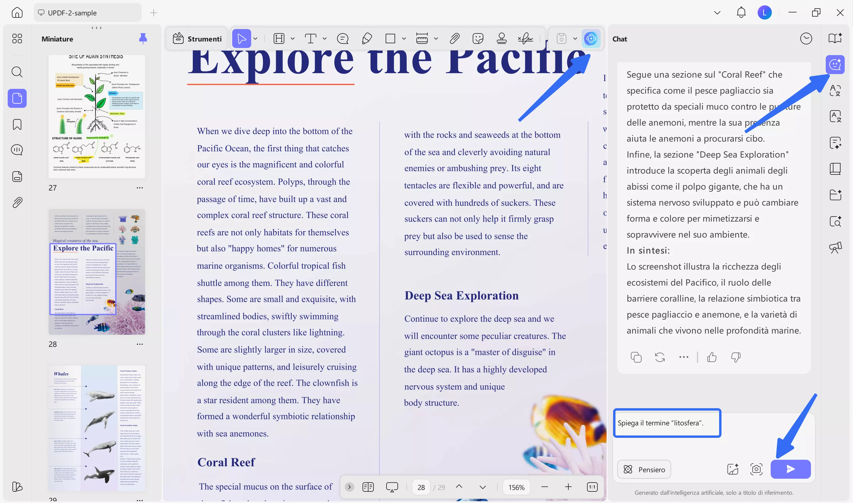 access chat mode and write prompt