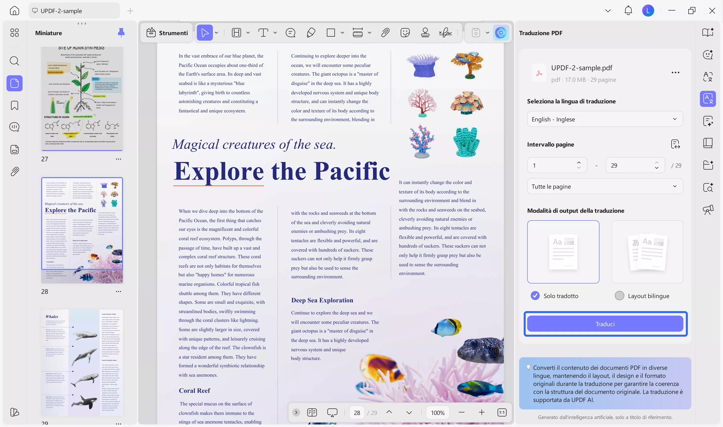 click thetranslate button