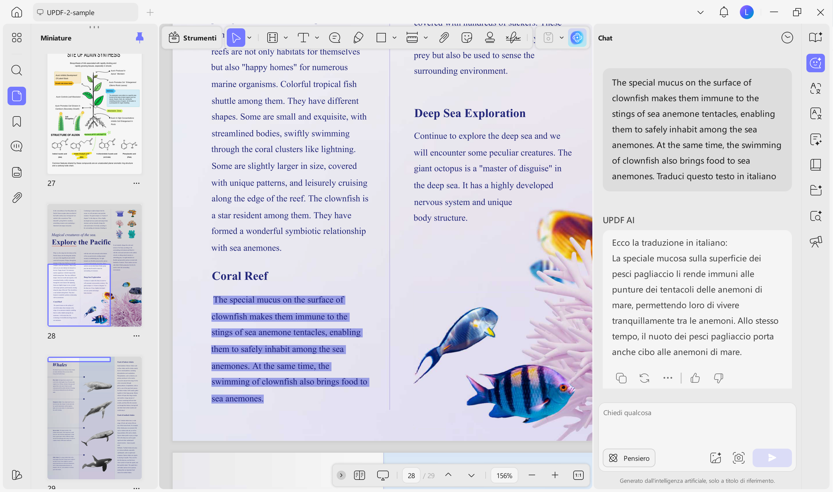enter the command to translate the text